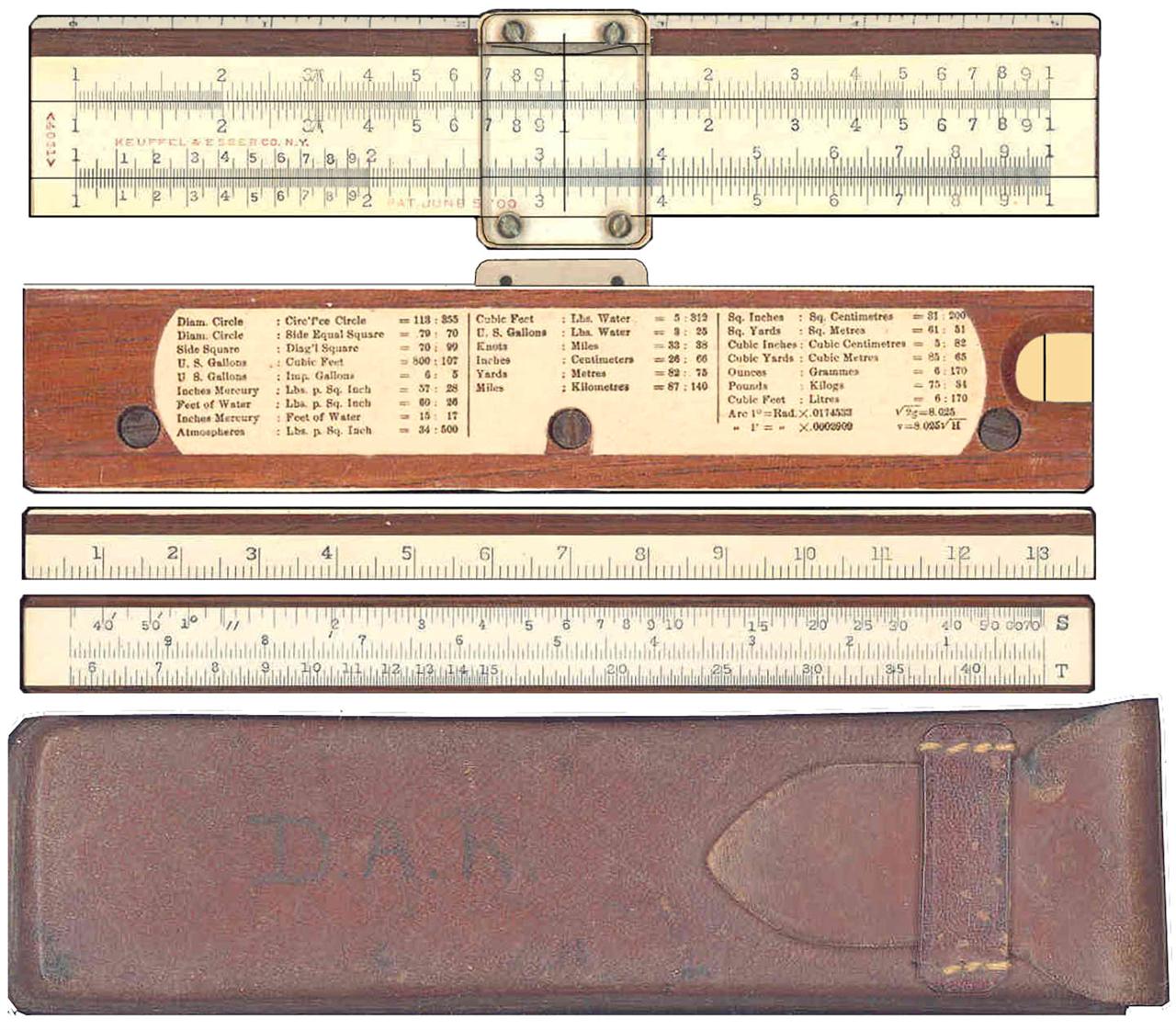 Sold at Auction: Vintage Keuffel and Esser Co. Jet-Math Slide Rule