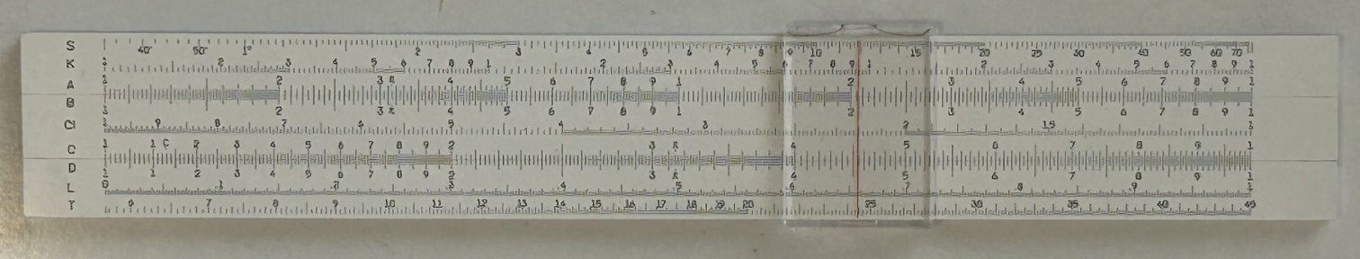 Plastic slide rule