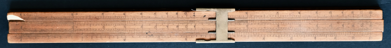 The front of the slide rule